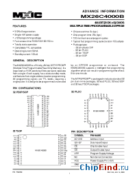 Datasheet MX26C4000BMC-12 manufacturer Macronix