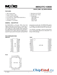 Datasheet MX27C1000-10 manufacturer Macronix