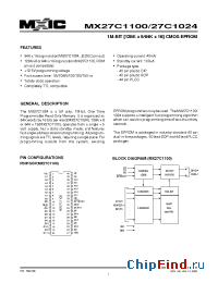 Datasheet MX27C1024 manufacturer Macronix