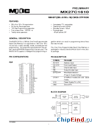 Datasheet MX27C1610-20 manufacturer Macronix