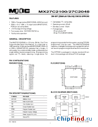 Datasheet MX27C2048PC-12 manufacturer Macronix