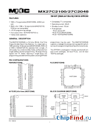 Datasheet MX27C2048TC-15 manufacturer Macronix