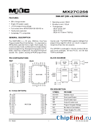 Datasheet MX27C256 manufacturer Macronix