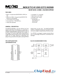 Datasheet MX27C4096-15 manufacturer Macronix