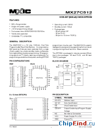 Datasheet MX27C512-12 manufacturer Macronix
