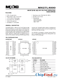 Datasheet MX27L4000-20 manufacturer Macronix