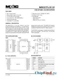 Datasheet MX27L512PC-12 manufacturer Macronix