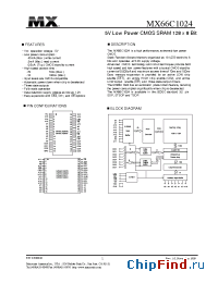 Datasheet MX66C1024SC-10 manufacturer Macronix