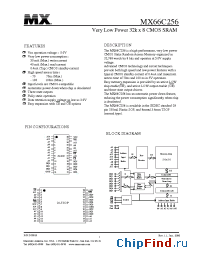 Datasheet MX66C256TC-70 manufacturer Macronix