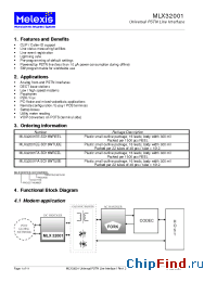 Datasheet MLX32001FA-SO16WREEL manufacturer Melexis