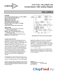 Datasheet MXA2050A manufacturer Memsic