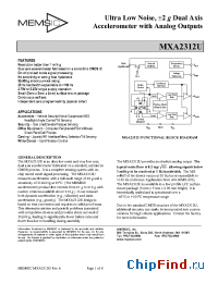 Datasheet MXA2312UL manufacturer Memsic