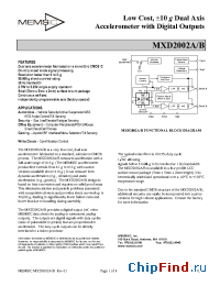 Datasheet MXD2002AL manufacturer Memsic