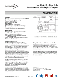 Datasheet MXD2020AL manufacturer Memsic