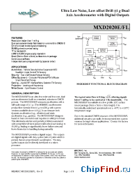 Datasheet MXD2020E manufacturer Memsic