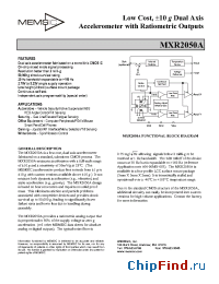 Datasheet MXR2050A manufacturer Memsic
