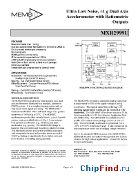 Datasheet MXR2999U manufacturer Memsic