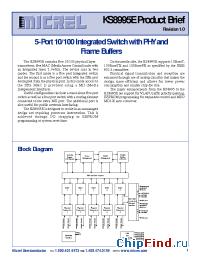 Datasheet KS8995E manufacturer Micrel