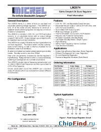 Datasheet LM2574-5.0 manufacturer Micrel