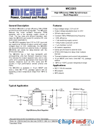 Datasheet MIC2203 manufacturer Micrel