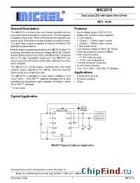 Datasheet MIC2210-MWYML manufacturer Micrel