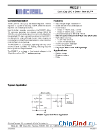 Datasheet MIC2211-1.5/3.1BML manufacturer Micrel