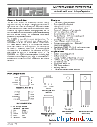 Datasheet MIC2920A-4.8BS manufacturer Micrel