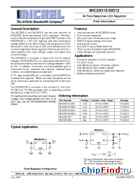 Datasheet MIC29310-3.3B manufacturer Micrel