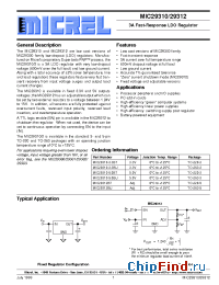 Datasheet MIC29310-3.3BU manufacturer Micrel