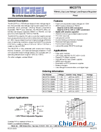 Datasheet MIC3775-3.3BMM manufacturer Micrel