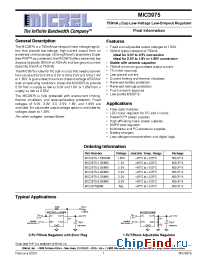 Datasheet MIC3975-1.8BMM manufacturer Micrel