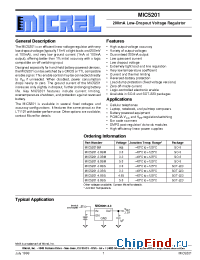 Datasheet MIC5201-3.3BM manufacturer Micrel
