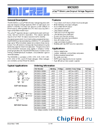 Datasheet MIC5203-2.8BM5 manufacturer Micrel