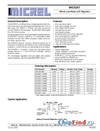 Datasheet MIC5207-3.3BZ manufacturer Micrel