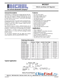 Datasheet MIC5207-3.6 manufacturer Micrel