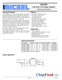 Datasheet MIC5208-3.0BMM manufacturer Micrel