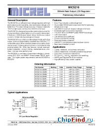 Datasheet MIC5216-3.0 manufacturer Micrel