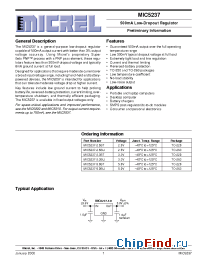 Datasheet MIC5237-2.5BT manufacturer Micrel