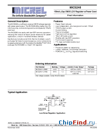 Datasheet MIC5248-x.xBM5 manufacturer Micrel