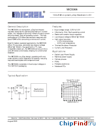 Datasheet MIC5306-1.5YD5 manufacturer Micrel