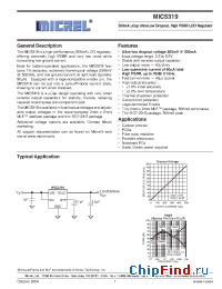 Datasheet MIC5319-2.8YD5 manufacturer Micrel
