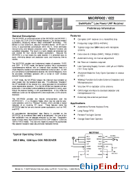 Datasheet MICRF002 manufacturer Micrel