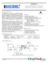 Datasheet MICRF010 manufacturer Micrel