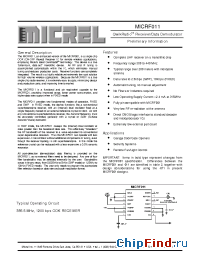 Datasheet MICRF011BN manufacturer Micrel