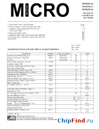 Datasheet MCR100-4A manufacturer Micro Electronics