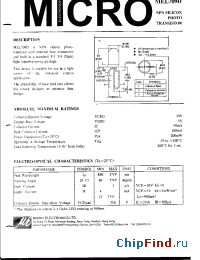 Datasheet MEL709D manufacturer Micro Electronics
