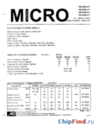 Datasheet MU1401A manufacturer Micro Electronics