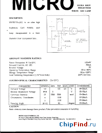 Datasheet MWB51TA-4U manufacturer Micro Electronics