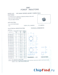 Datasheet SPC-06502-120 manufacturer Micro Electronics