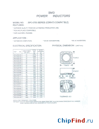 Datasheet SPC-0703 manufacturer Micro Electronics